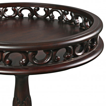 Toscano - Lady Wentworth Pie Crust Tea Table in Cherry, Mahogany
