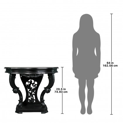 Toscano The Val de Loire Console Table - Ebony, Mahogany