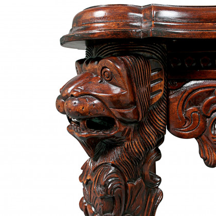 Toscano - Lord Raffles Grande Hall Lion Leg Side Table in Mahogany