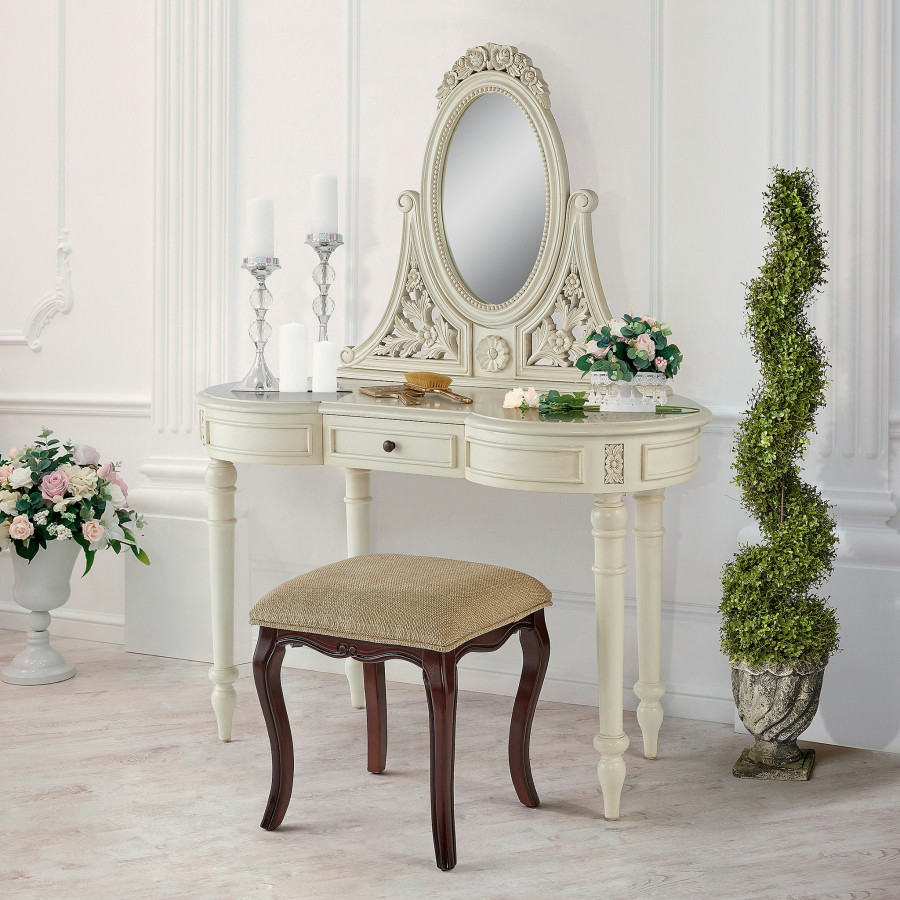 Toscano - Mademoiselle Madelyn French Vanity Dressing Table in Cherry