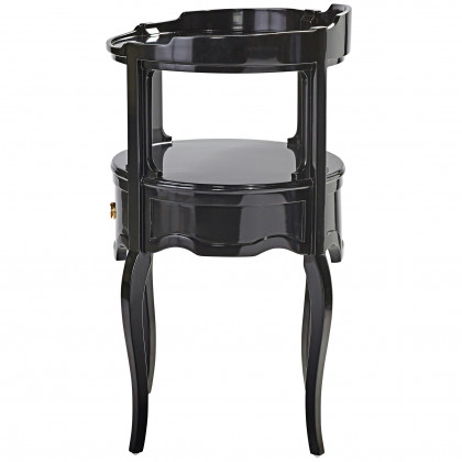 Toscano - Adoree French Occasional Side Table in Black, Mahogany