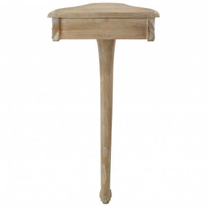 Toscano - Petite Louis XV Style Wall Mount Console Table in Whitewash, Mahogany
