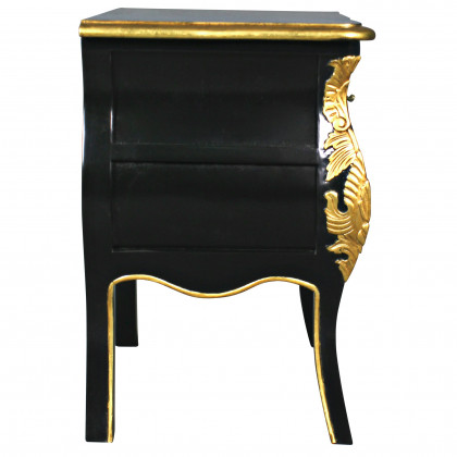 Toscano - Saint-Honore Bombe Nightstand Side Table in Mahogany
