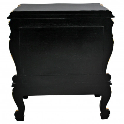 Toscano - Viennese Rococo Nightstand Side Table in  Mahogany