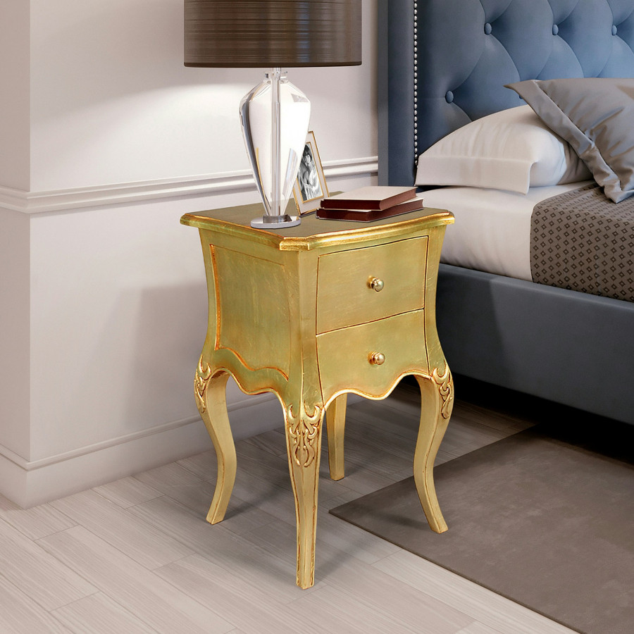 Toscano - Hayworth Gilded Side Table in Mahogany