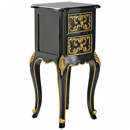 Toscano - Princess Josephine French Baroque Petite Bedside Table in Mahogany