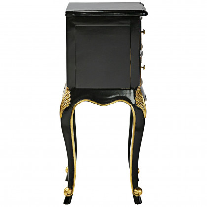 Toscano - Princess Josephine French Baroque Petite Bedside Table in Mahogany