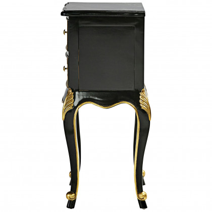 Toscano - Princess Josephine French Baroque Petite Bedside Table in Mahogany