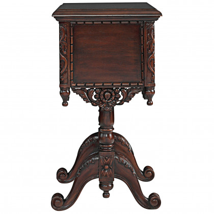 Toscano - Lady Rebecca Victorian-Style Bedside Table in Cherry, Mahogany