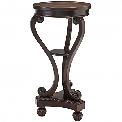 Toscano - Juliet Serpentine Pedestal Table in Walnut, Mahogany