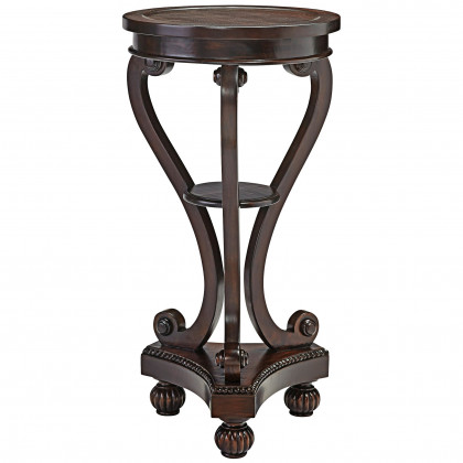 Toscano - Juliet Serpentine Pedestal Table in Walnut, Mahogany