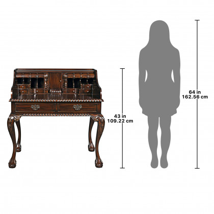 Toscano - Le Escritoire Secretary Desk in Cherry, Mahogany