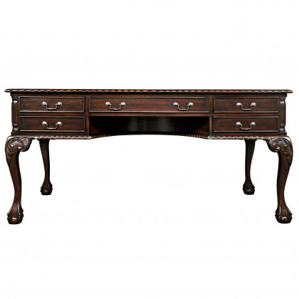 Toscano - 19th Century Chippendale Partners Writing Desk in Cherry, Mahogany