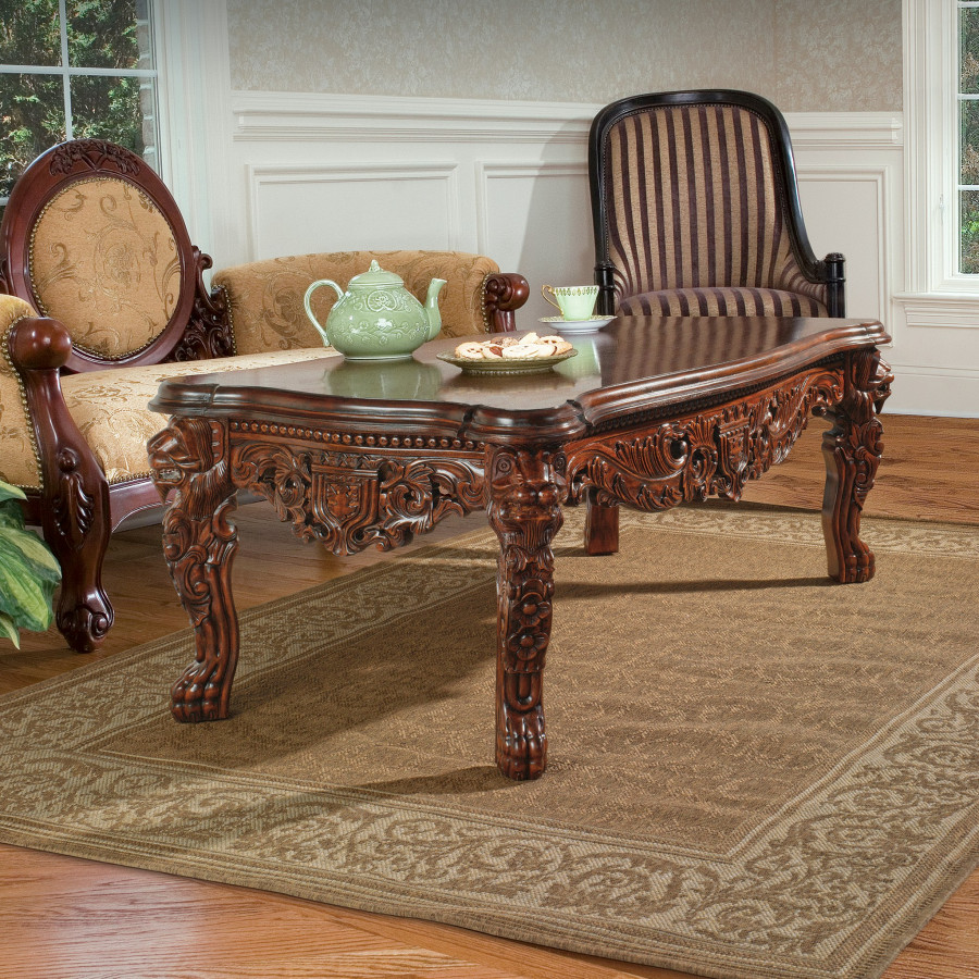 Toscano - The Lord Raffles Grand Hall Coffee Table in Walnut, Mahogany