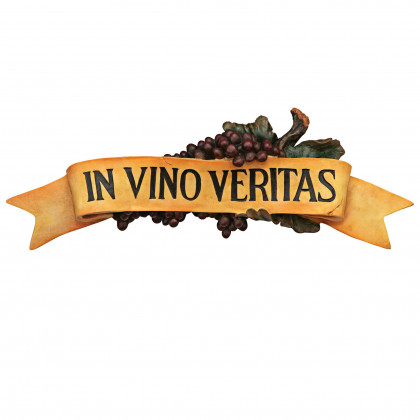Toscano - In Vino Veritas Italian Sign Grape Wall Sculpture