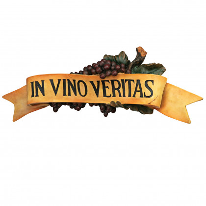 Toscano - In Vino Veritas Italian Sign Grape Wall Sculpture