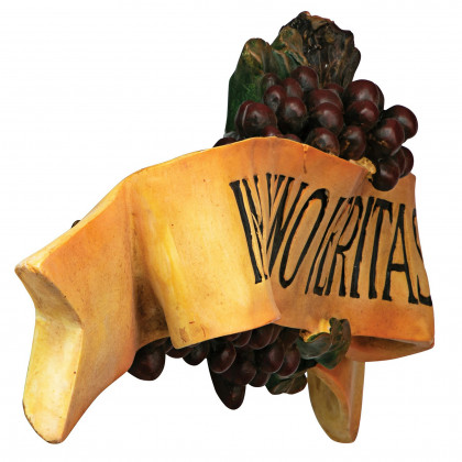 Toscano - In Vino Veritas Italian Sign Grape Wall Sculpture
