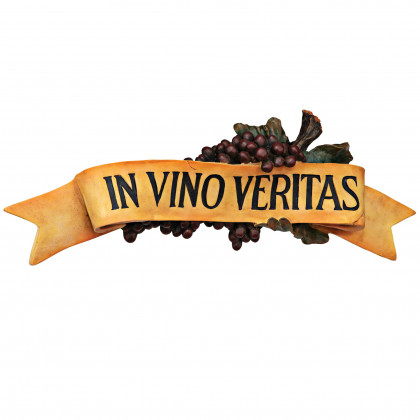 Toscano - In Vino Veritas Italian Sign Grape Wall Sculpture