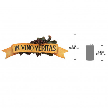 Toscano - In Vino Veritas Italian Sign Grape Wall Sculpture