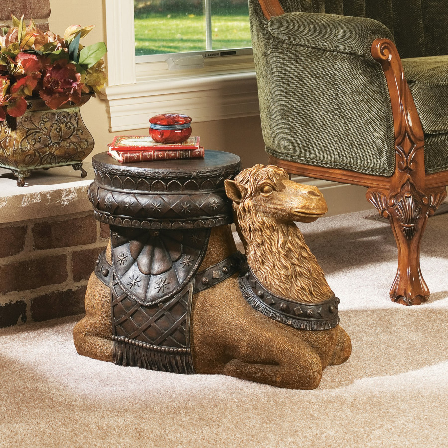 Toscano - The Kasbah Camel Sculptural Side Table in Designer Resin