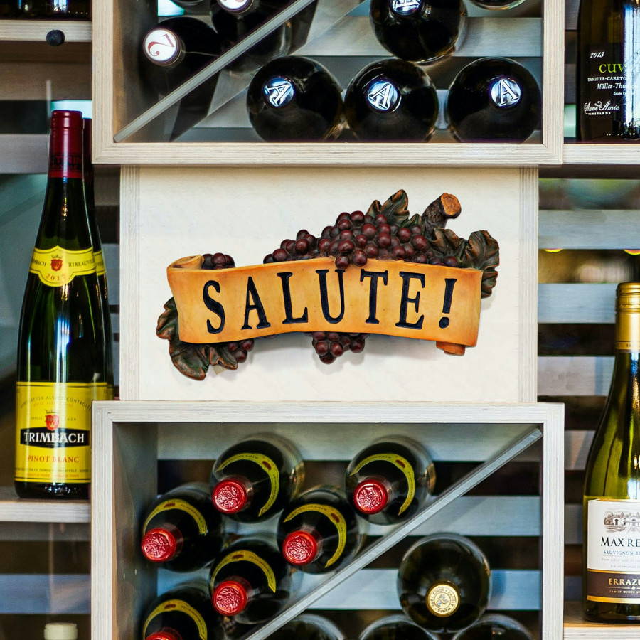 Toscano - Salute Italian Signs Grape Wall Sculpture