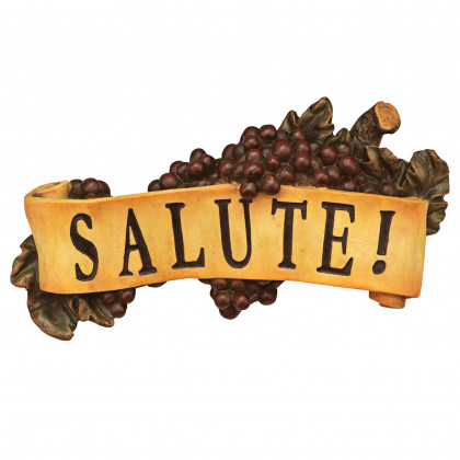 Toscano - Salute Italian Signs Grape Wall Sculpture