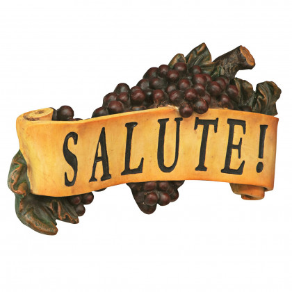 Toscano - Salute Italian Signs Grape Wall Sculpture