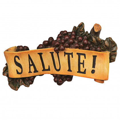 Toscano - Salute Italian Signs Grape Wall Sculpture