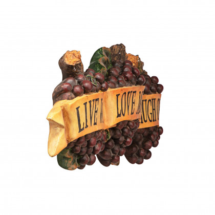 Toscano - Live-Love-Laugh Italian Sign Grape Wall Sculpture