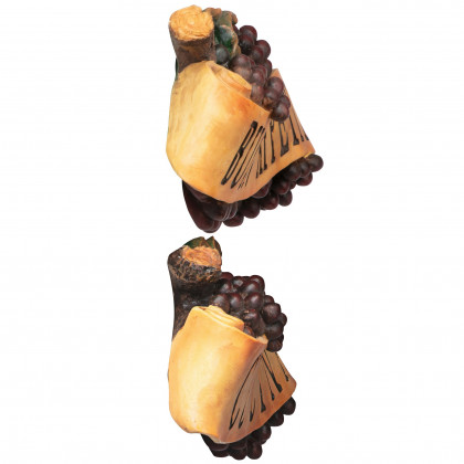 Toscano - Set of 2 Abbondanza Italian Signs Grape Wall Sculptures