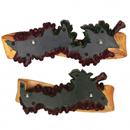 Toscano - Set of 2 Abbondanza Italian Signs Grape Wall Sculptures