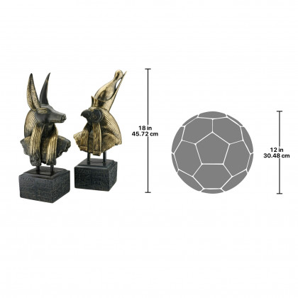 Toscano - Set of Gods of Ancient Egypt Statues in Anubis and Horus