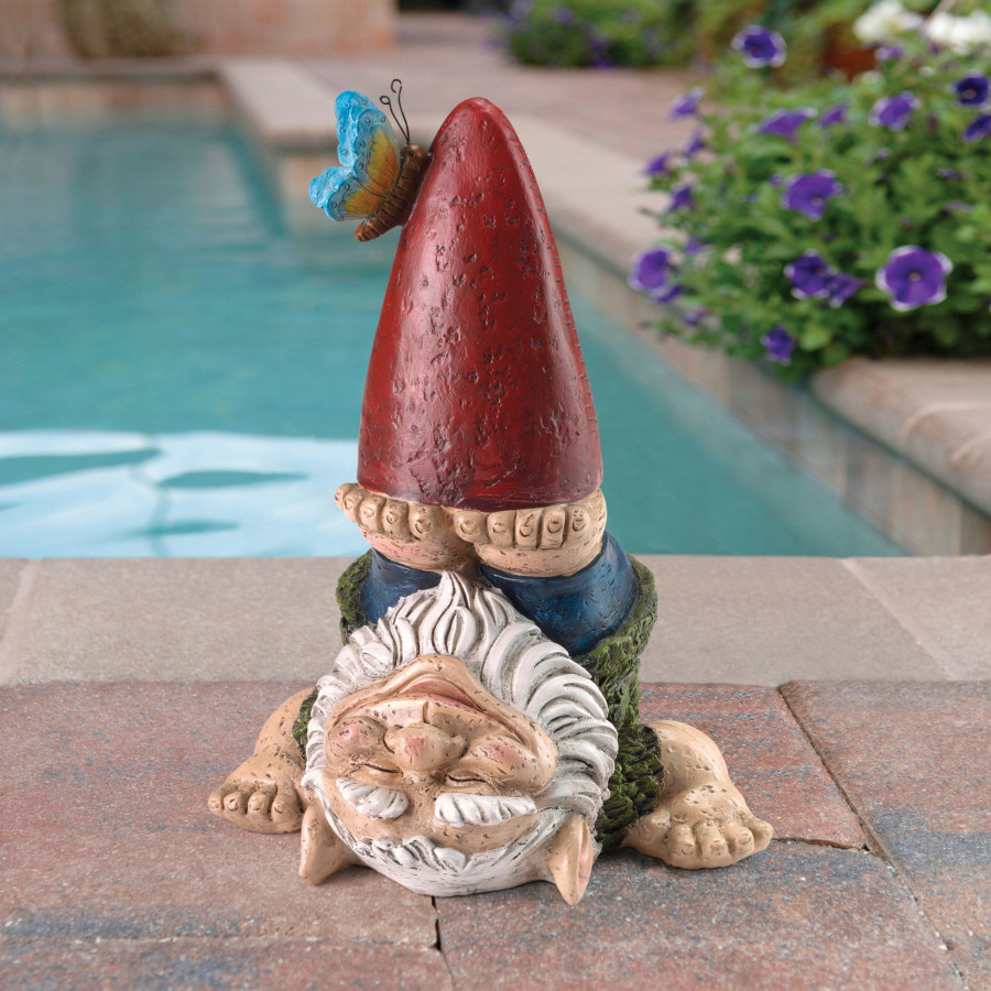 Toscano - Topsy-Turvy Theo Garden Gnome Statue