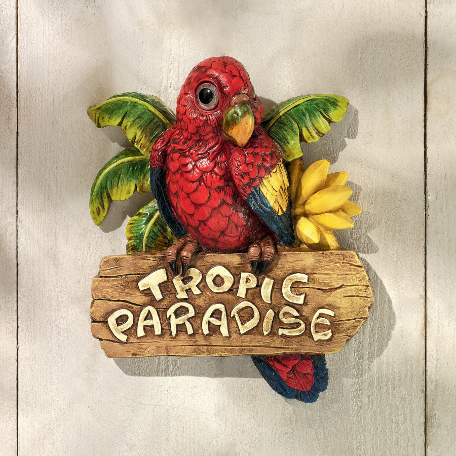 Toscano - Tropic Parrot Paradise Wall Sculpture