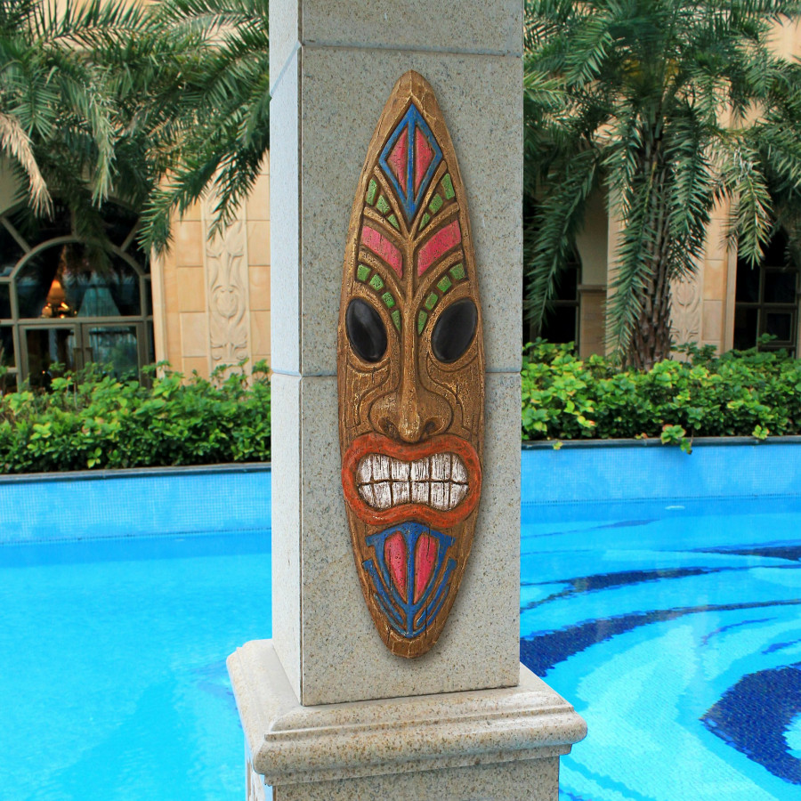 Toscano - Ka Hekili Thunder God Tiki Mask Wall Sculpture
