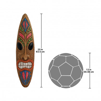 Toscano - Ka Hekili Thunder God Tiki Mask Wall Sculpture