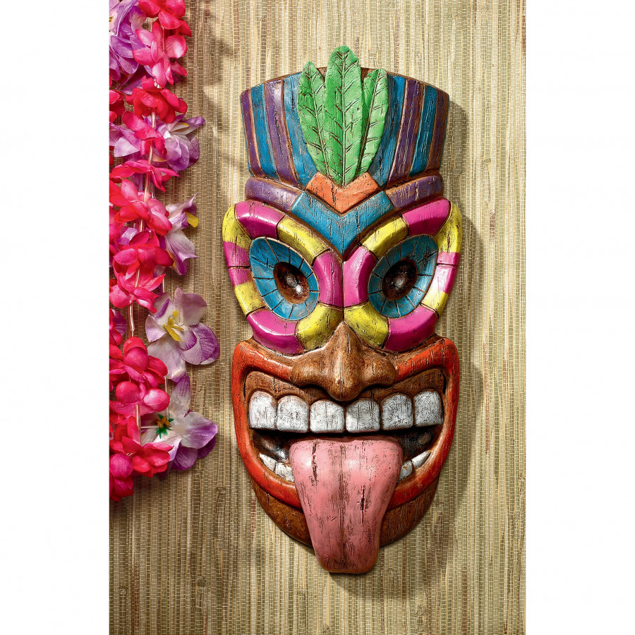 Toscano - Maika l Ole God of the Hawaiian Isle Tiki Mask Wall Sculpture