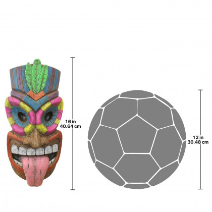 Toscano - Maika l Ole God of the Hawaiian Isle Tiki Mask Wall Sculpture