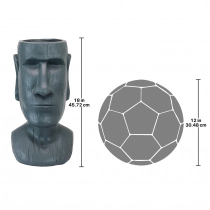 Toscano - Easter Island Massive Megalith Moai Head Planter Statue