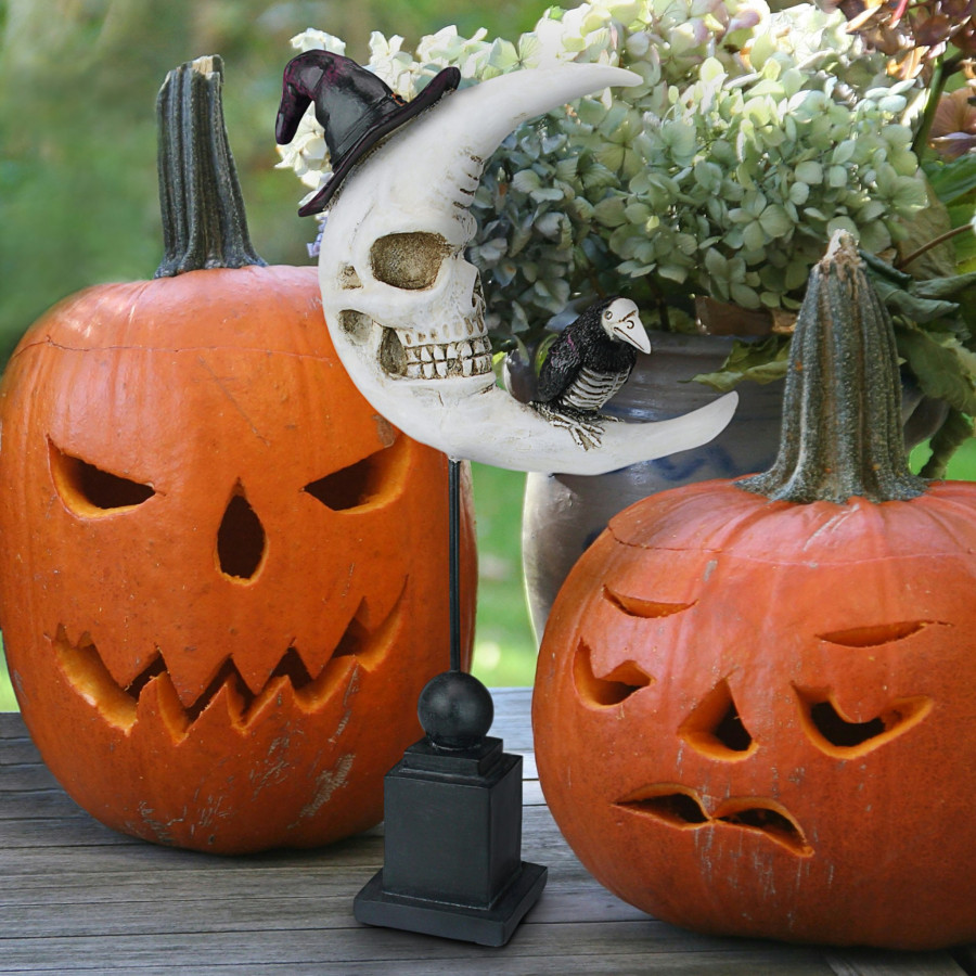 Toscano - Warlock Raven Moon Halloween Statue
