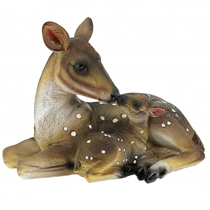 Toscano Mother Love Doe and Fawn Statue - Medium