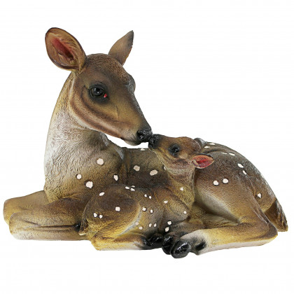 Toscano Mother Love Doe and Fawn Statue - Medium