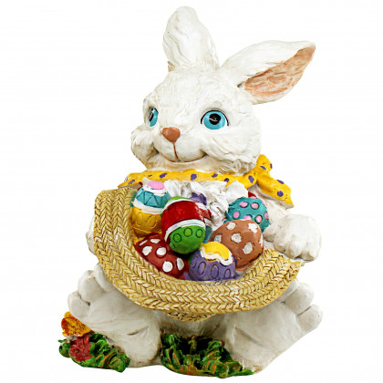 Toscano - Mortimer the Bunny and his Easter Eggs Rabbit Statue