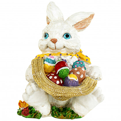 Toscano - Mortimer the Bunny and his Easter Eggs Rabbit Statue