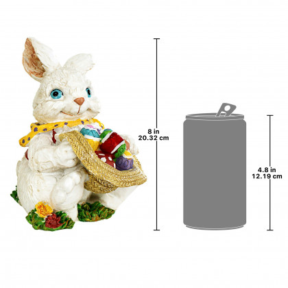 Toscano - Mortimer the Bunny and his Easter Eggs Rabbit Statue