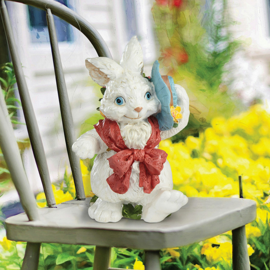 Toscano - Constance with her Easter Bunny Bonnet Rabbit Statue