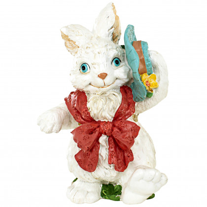 Toscano - Constance with her Easter Bunny Bonnet Rabbit Statue
