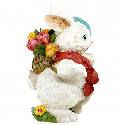 Toscano - Constance with her Easter Bunny Bonnet Rabbit Statue
