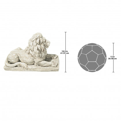 Toscano - Lyndhurst Manor Lion Sentinel Statue