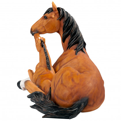 Toscano - Motherly Love Pony Foal and Mare Horse Statue